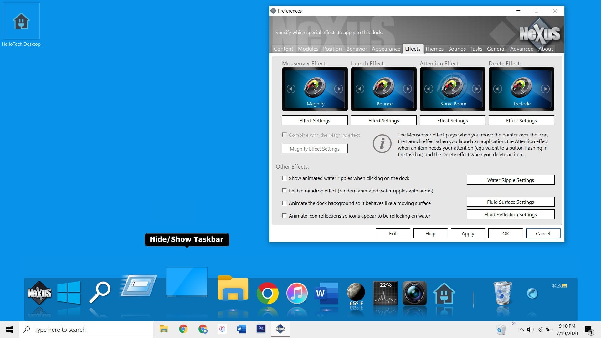 mac like toolbar for windows 7